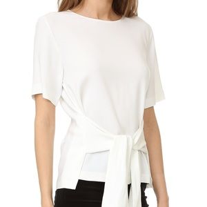 NWOT white Club Monaco crepe tie top